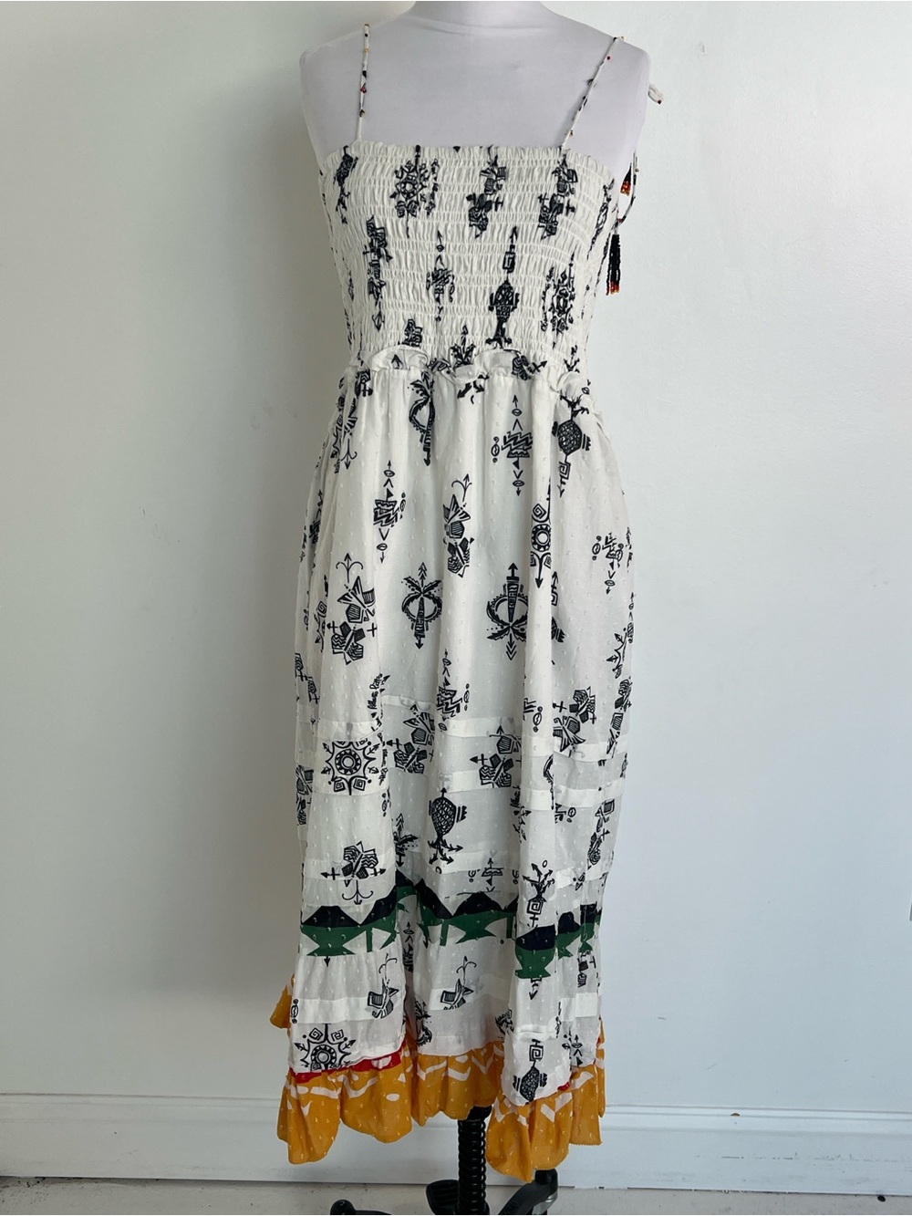 EUC! Farm Rio x Alberto Pitta Stamp Midi Dress XL